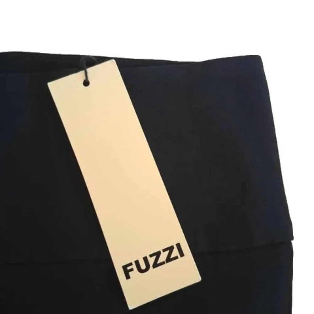 Fuzzi NWT Black Origami Skirt IT42 US6 Crepe Lined Vintage 90s Y2K Minimalist - Picture 7 of 8